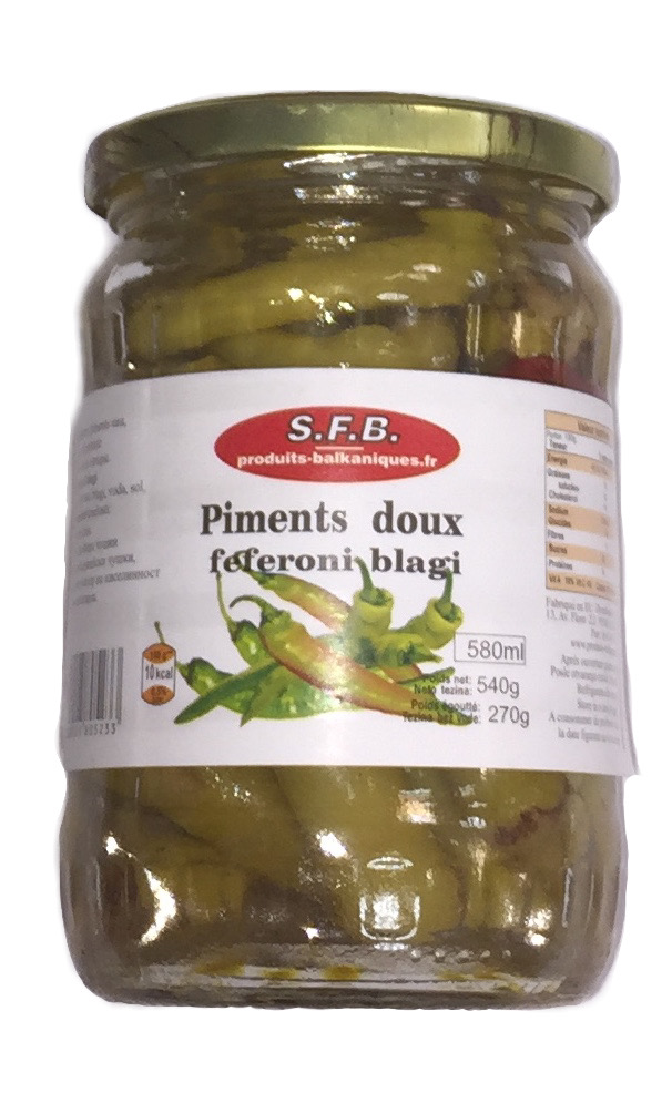 Piments Feferoni 580 ml doux SFB